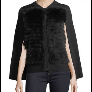 Kobi Halperin Fur Cape; Ava Sweater